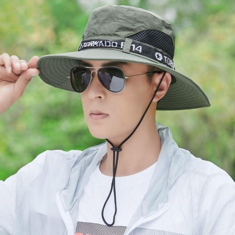 햇빛차단모자 메쉬 여름 끈조절 사파리모자 아웃도어 햇빛차단 남성 벙거지모자 아웃도어모자 원픽