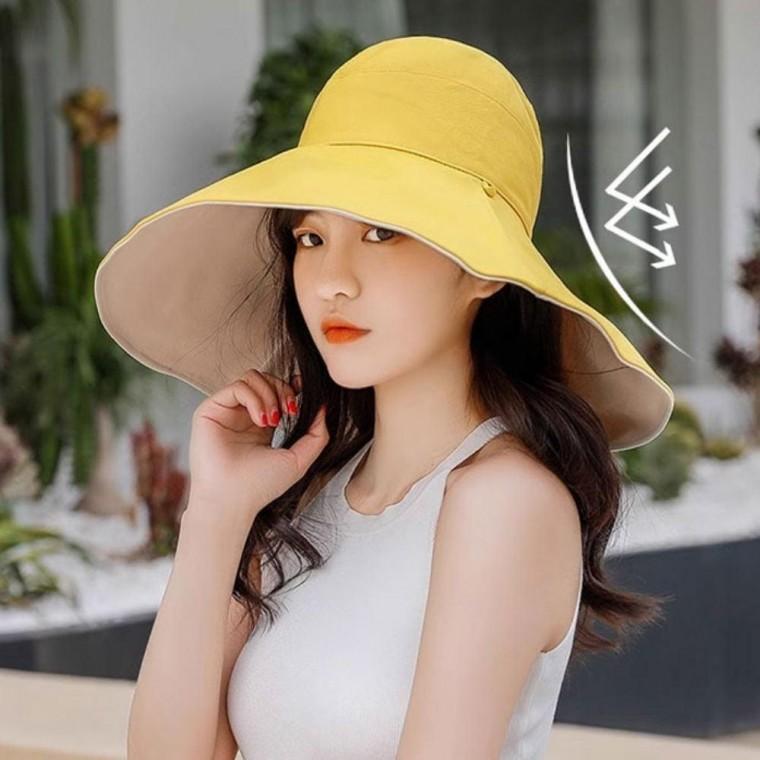양면모자 여자버킷햇 버킷햇 여자모자 비치햇 빅챙 햇빛차단 챙넓은 벙거지모자 벙거지 원픽