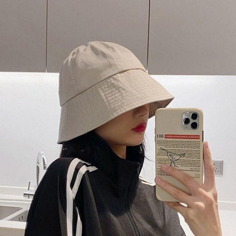 남녀공용 둥근 무지 버킷햇 데일리 통기성 벙거지모자 남성 버킷햇 챙 남자 여름 모자 여자 햇빛가리개