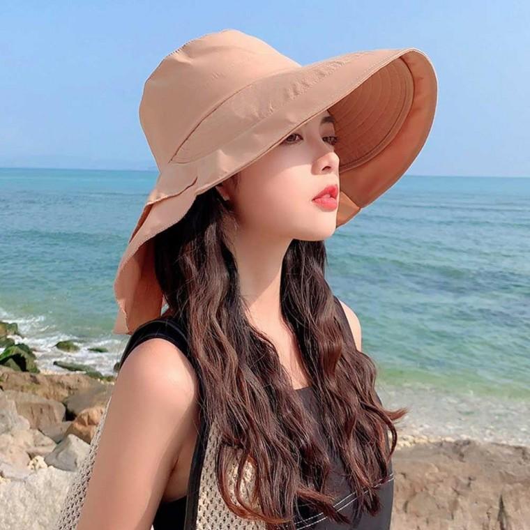 여성 여자 창넓은 휴양지 버킷햇 차광 햇빛가리개 바캉스 여성 차단모자