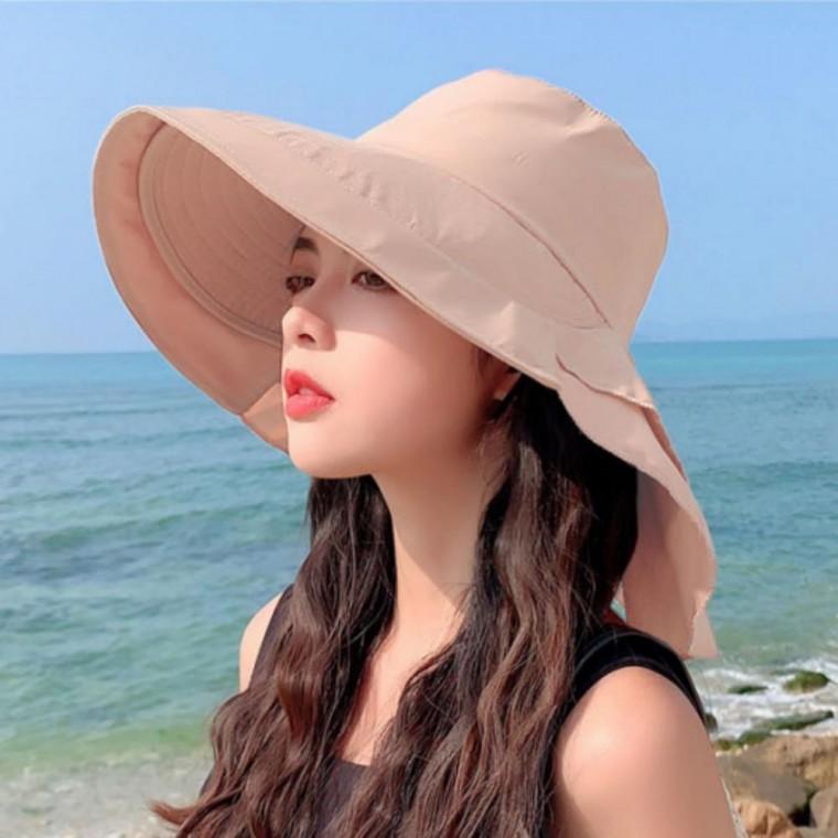 여성 버킷햇 벙거지모자 햇빛차단 휴양지 와이드 여름