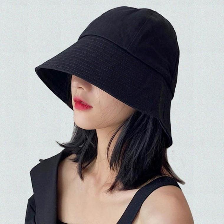 여성 기본 디자인 블랙 색상 꾸안꾸 벙거지 모자 등산 남자 버킷햇 남성 볼캡 햇빛 차단