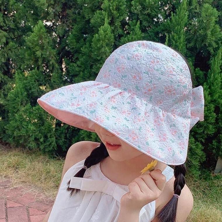 챙 유아 여름 햇빛차단 나들이 버킷햇 아동 모자 넓은