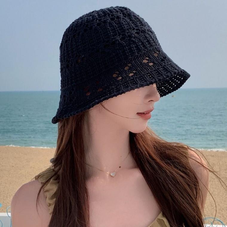 버킷햇 차단 청순 햇빛 니트 썸머 모자 벙거지 여름