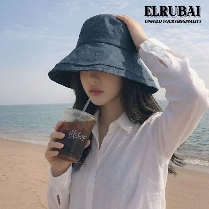 엘루바이 26년 외선차단 벙거지모자 챙넓은 골프 등산 자 햇빛차단 대두모자 런닝모자 버킷햇 여성골프모자