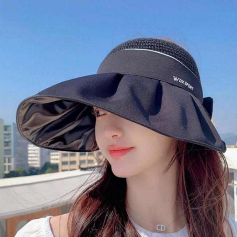 여성 백리본 와이드챙 오픈 돌돌이 버킷햇 썬캡 여름 바캉스 비치 해변 자외선차단 햇빛가리개 모자