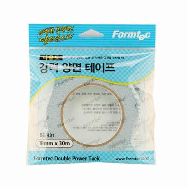 폼텍 강력양면테이프 BS-431 백색 18mm x 30m