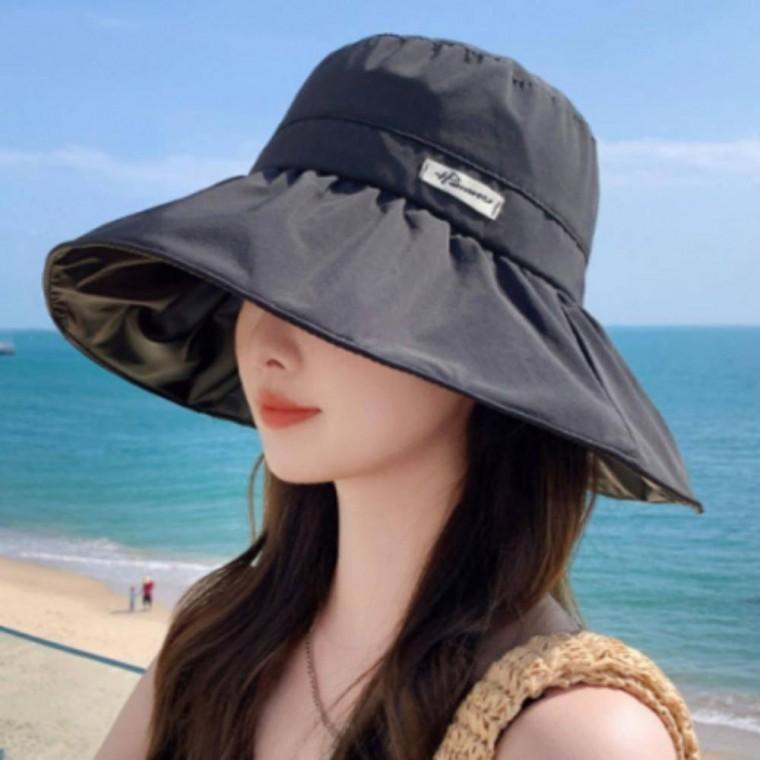 와이드챙 벙거지 패션 모자 해변 챙모자 자외선차단 버킷햇 여성용 바캉스 햇빛가리개 여름 비치모자