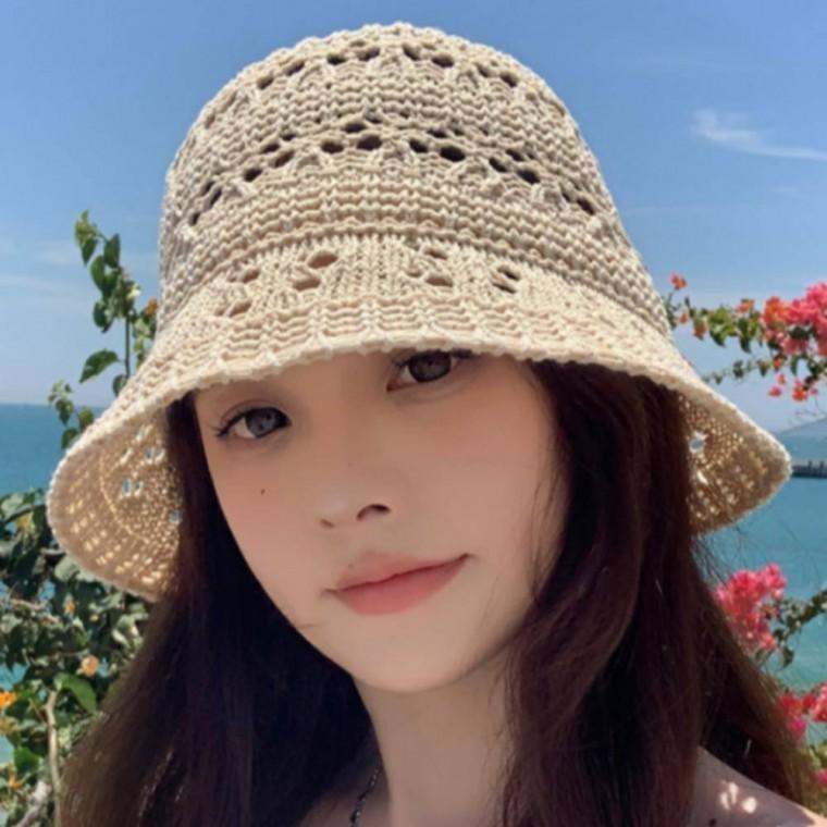 밀짚모자 모자 썸머 여름 벙거지 비치 잡화 바캉스 햇빛차단 버킷햇 왕골 여성 패션 휴양지 니트