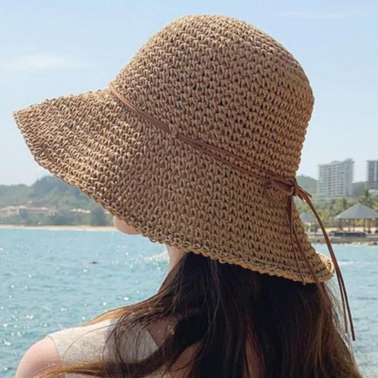 라피아햇 리본 리조트 원픽 바캉스 왕골 룩 와이어 햇빛차단 밀짚모자 여름