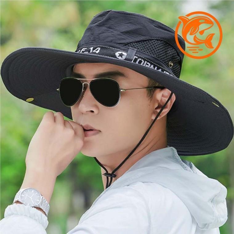 남성용 야외 쿨링 모자 넓은 챙으로 햇빛 차단 정글 등산 모자
