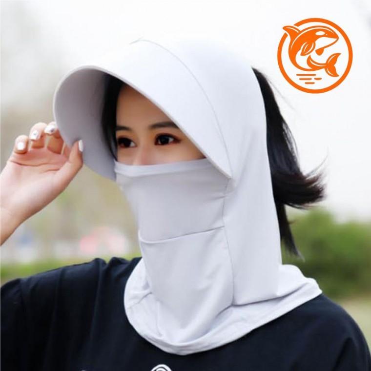 여성 햇빛차단 모자 썬캡 등산 해변 농사용 쿨마스크
