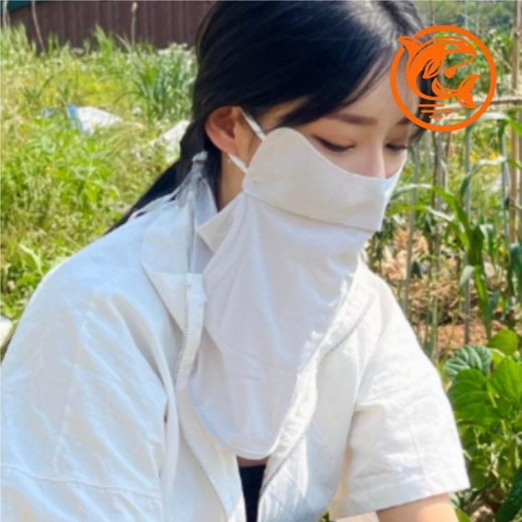 시원한 여름 쿨링 모자 메쉬 넥타이 햇빛 차단 얼굴 보호 마스크