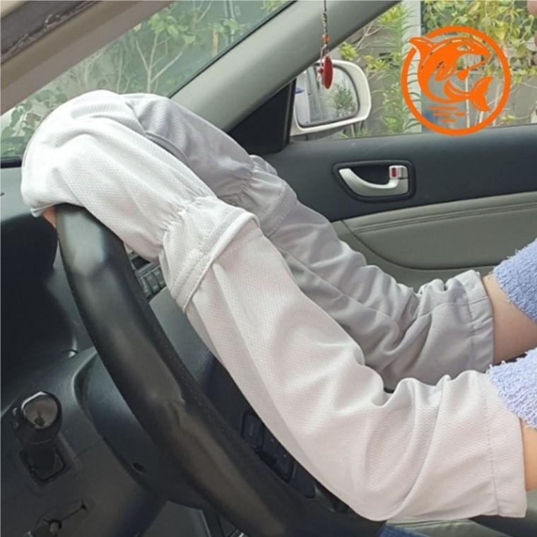 드라이브 손 덮개 여름 쿨링소재 팔토시 햇빛 보호 팔 보호대 흰색