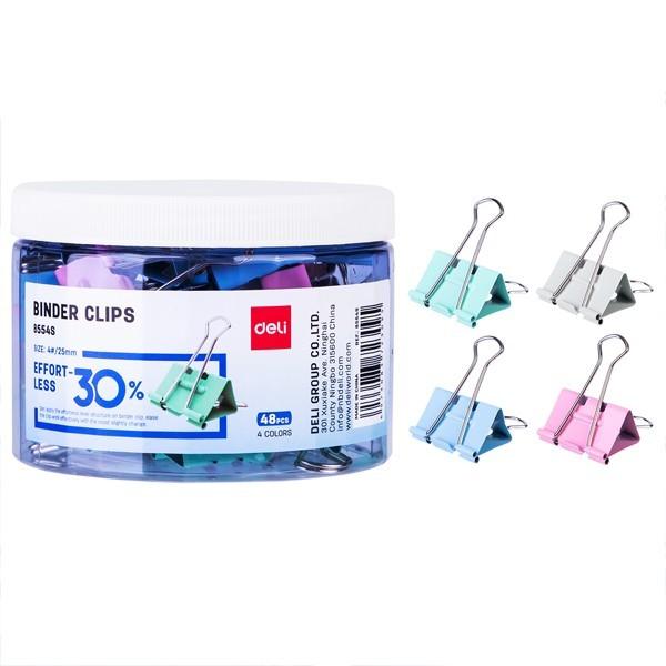 델리 이지 더블클립 혼합 E8554S 25mm 48개 25x48