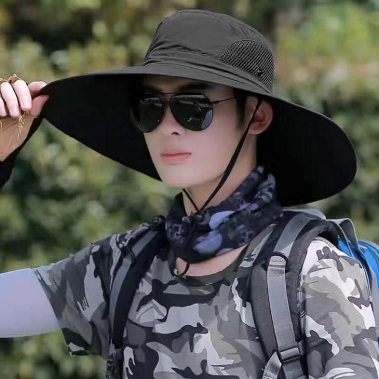 빅와이드챙 사이드메쉬 등산모자 햇빛차단 벙거지모자 캠핑 등산 여름 남성 모자 남자 벙거지