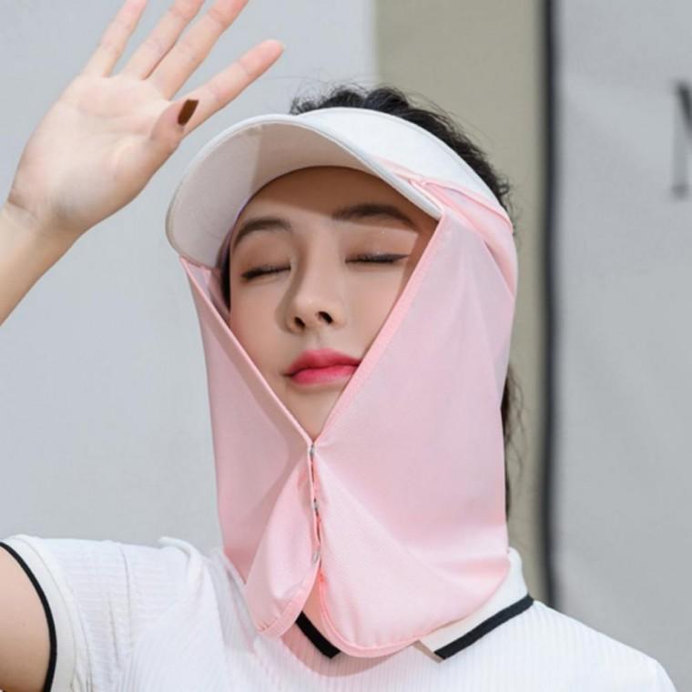 썬캡 모자 자외선차단 부착 햇빛가리개 2P 핑크