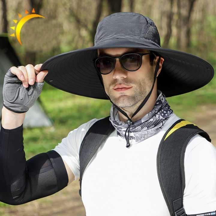 와이드챙 360도 햇빛차단 사파리모자