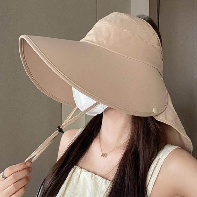 챙넓은모자 여성밀짚모자 썬캡 목가리개 썬캡밀 자외선차단 햇빛가리개모자
