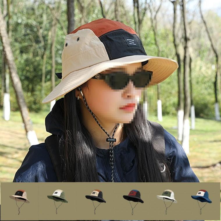 남녀공용 컬러 벙거지 등산모자/햇빛가리개/여름모자/원형모자/자외선차단/아웃도어
