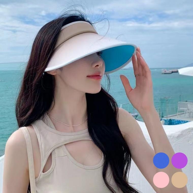 예쁜 그라데이션 여름 햇빛 차단 가벼운 여성 썬캡
