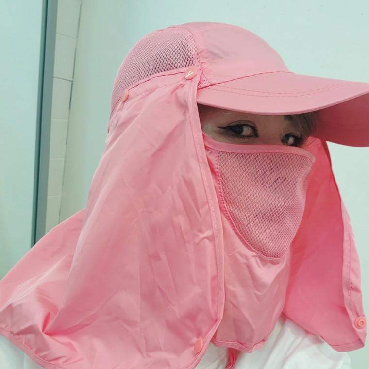 남녀공용 자외선 방수 햇빛차단 캡모자 등산 마스크 낚시 차양막 모자