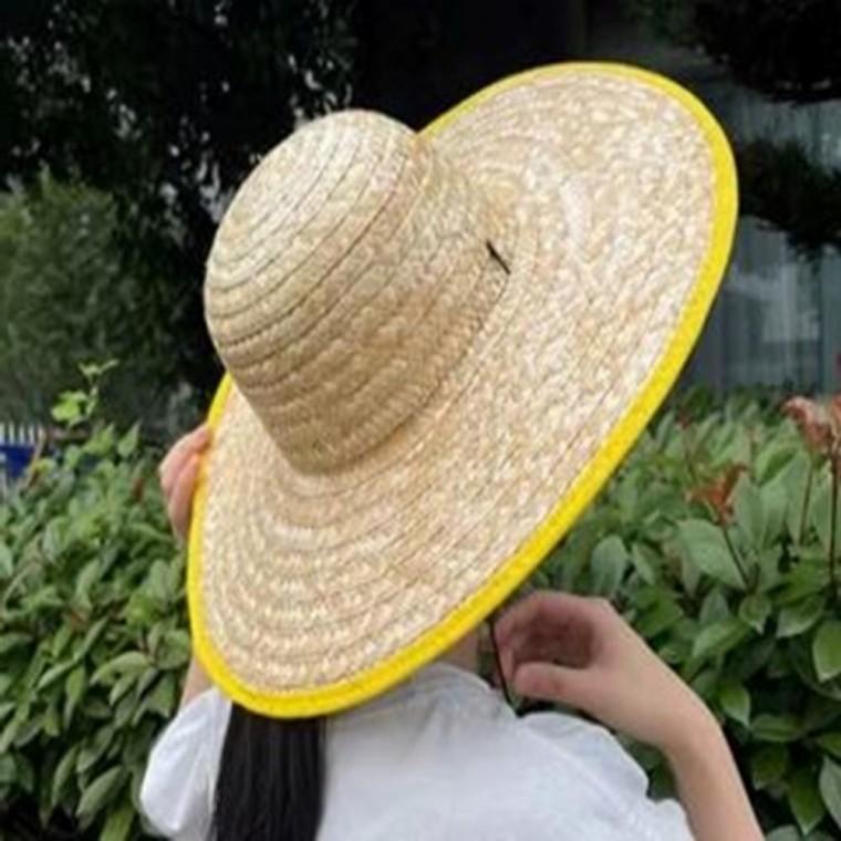 농부 챙넓은 농사용 햇빛 차단 낚시 47cm 밀짚모자 빅사이즈모자