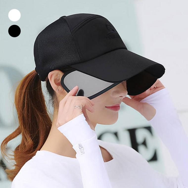 썬바이져 확장 가능 햇빛 차단 메쉬 남여공용 볼캡