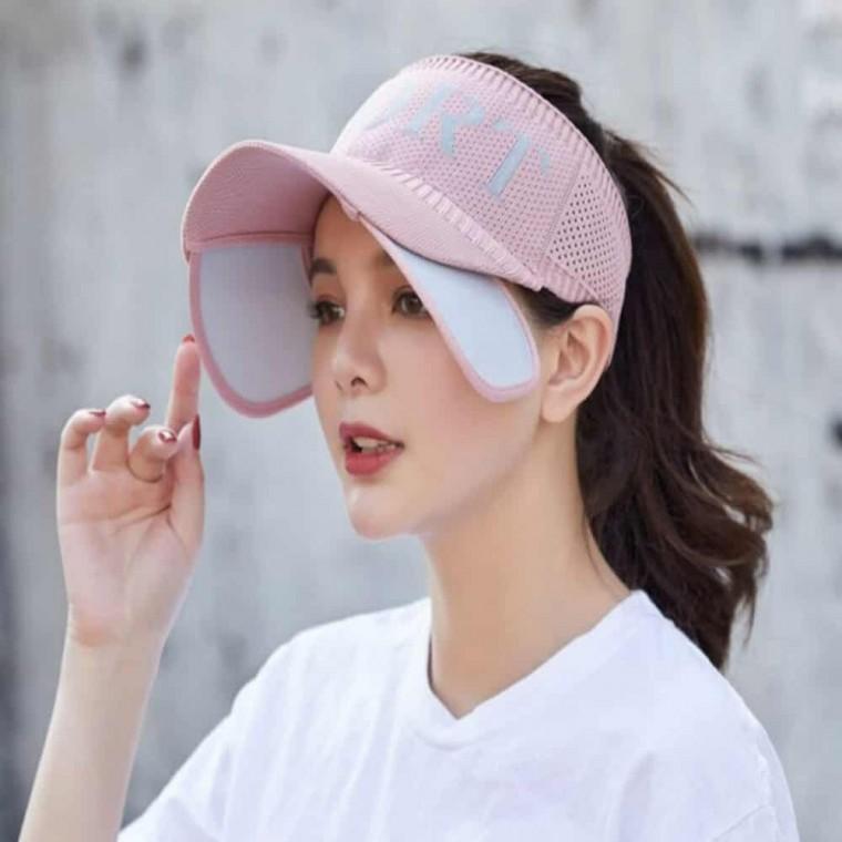 여성 스포츠 썬캡(핑크) 썬모자 햇빛가리개모자