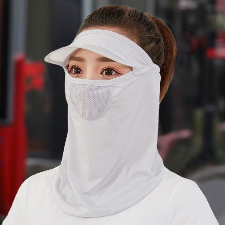그레이 얼굴 햇빛 자외선 마스크 차단 선캡 쿨 가리개 자전거마스