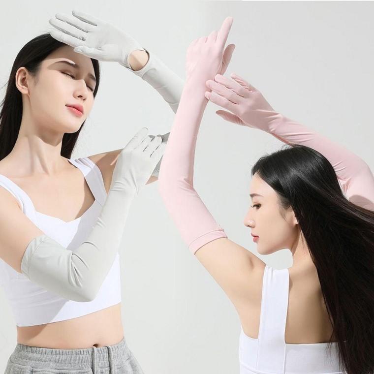 여성 손가락 손목 오픈 햇빛 차단 미끄럼 방지 암토시 냉감 냉토시 목토시 쿨토시 매쉬