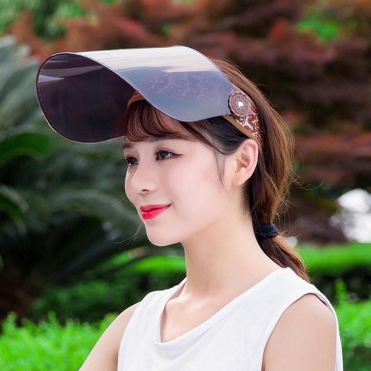 챙넓은 썬캡모자 360도 회전 햇빛가리개 여성 썬캡