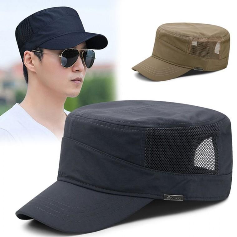 남성 옆 메쉬 포인트 통기성 햇빛차단 데일리 군모