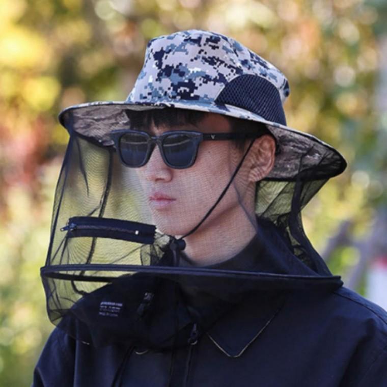 벌망 모자 양봉 낚시용 햇빛 가리개 접이식 벌레 차단 모자