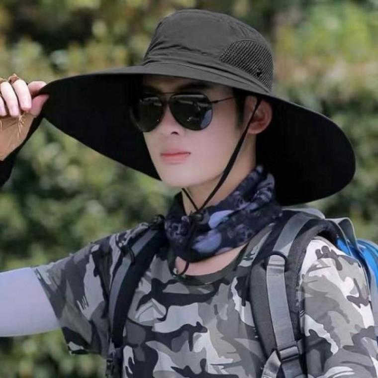 등산모자 햇빛차단 사이드메쉬 빅와이드챙 벙거지모자