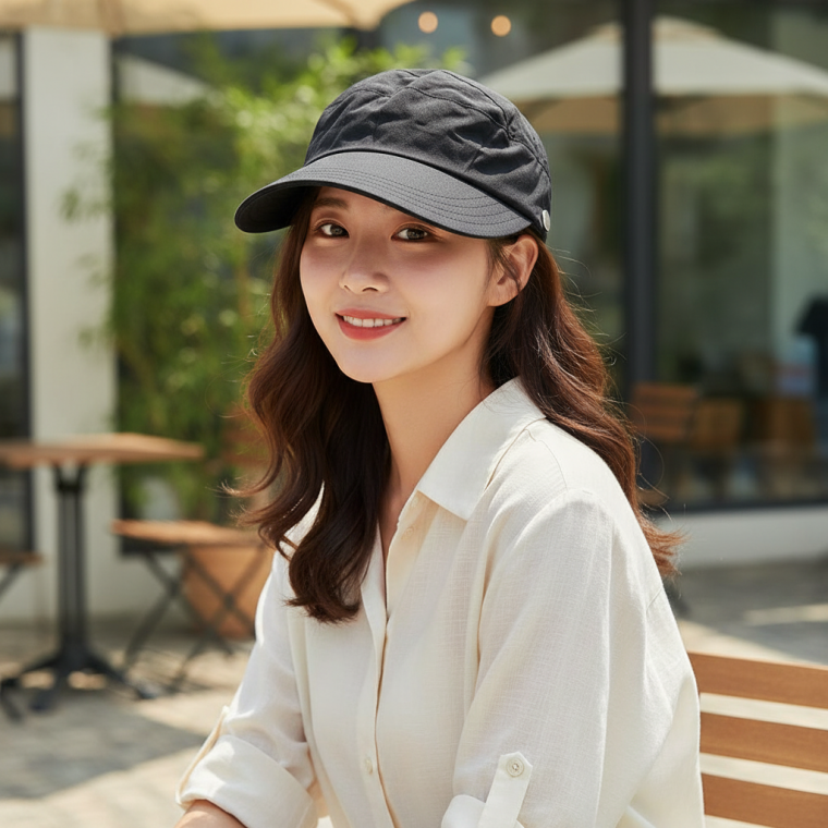 여름 자외선 차단 와이드 챙 모자 여자 햇빛 바캉스 휴가용 벙거지 썬캡