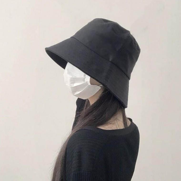 깔끔 기본 무지 디자인 캐주얼 햇빛 차단 벙거지 모자 여성 외출 모자