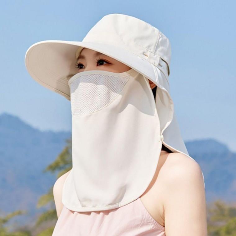 여성 아이스 풀커버 마스크 플랩캡 모자 선쉐이드 썬캡