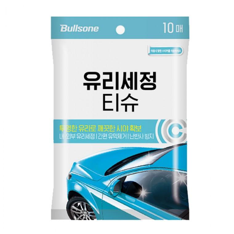 불스원382 유리세정티슈 10매 유막제거 난반사방지유리세정티슈 자동차티슈 유막제거티슈 유리티슈 세정제