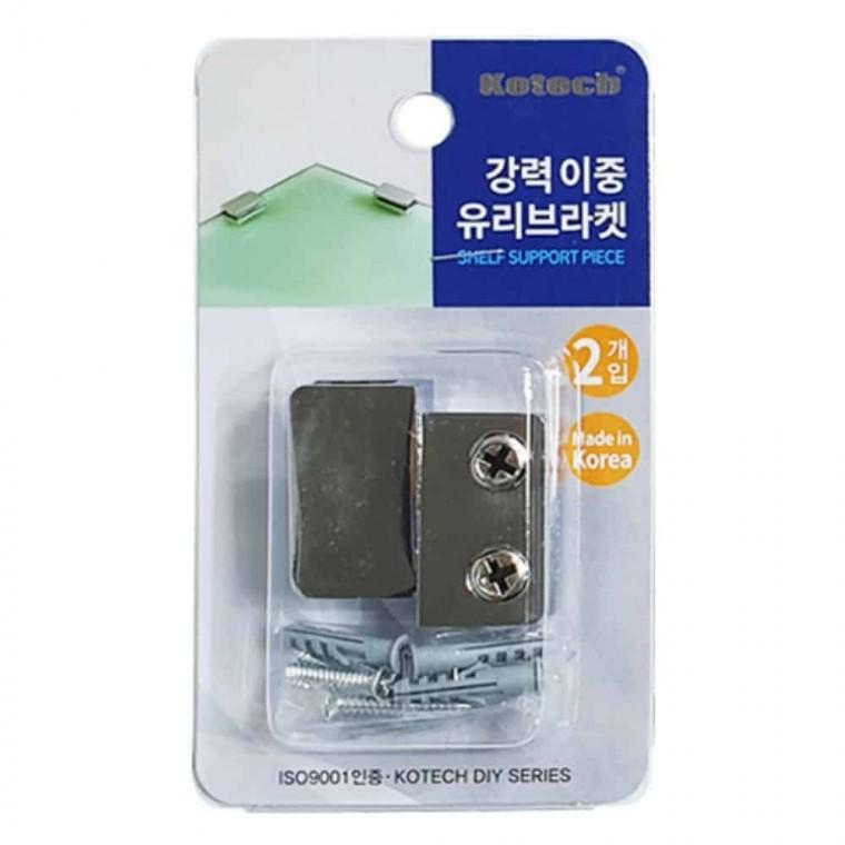 유리브라켓 2P 샤워부스경첩 유리진열장경첩 욕실유리문경첩 유리연결