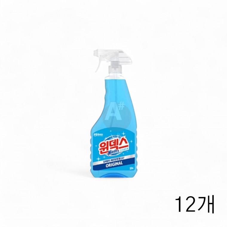 윈덱스 유리세정제 500ml X 12개 본품 자동차유리 유리창청소세제 거울세정제 유리세제 세차용품 거울청소