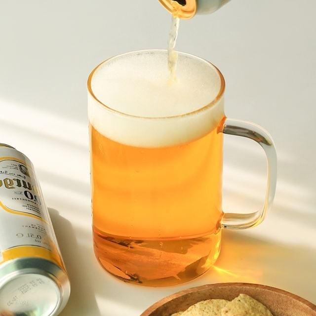 내열 머그컵 1000ml 유리물컵 카페컵 아이스음료컵 손잡이유리컵 유리맥주컵