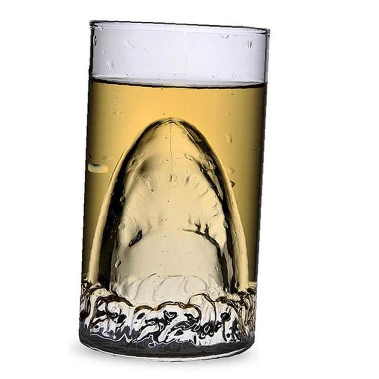 상어 맥주컵 유리잔 이중유리컵 죠스컵상어컵 이중유리잔 아이디어 파티