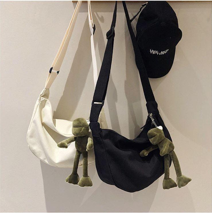 데일리 패브릭 에코 캔버스 캐주얼 크로스백 슬링백