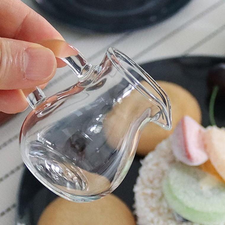 내열 유리 미니 저그 35ml 카페 연유 시럽 서빙 잔 랍슨유통