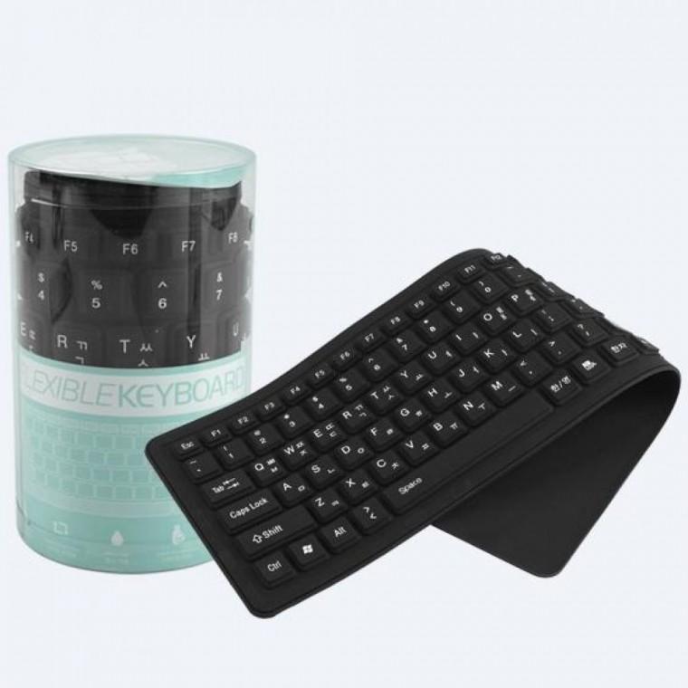 키보드 실리콘 롤 Black USB 103키 방수기능 컴퓨터 롤 유선