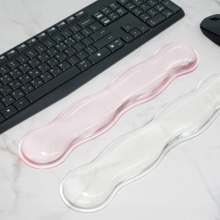 투명 물방울 물결 실리콘 손목보호 키보드 손목 받침대