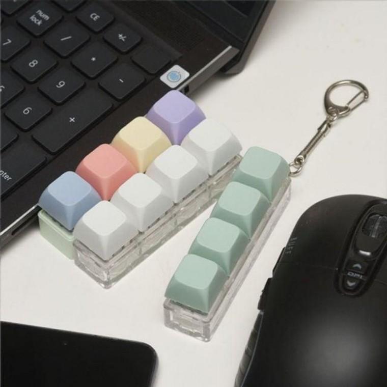 파스텔 키캡 키링 키보드 클리커 딸깍이 키캡키링 키홀더 열쇠고리 가방고리