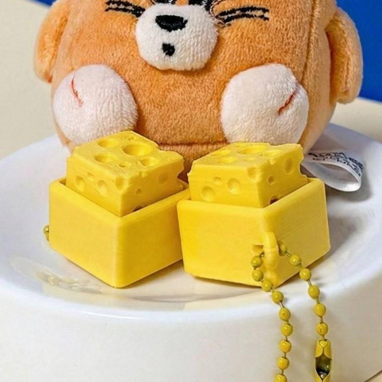 키캡 클릭 열쇠고리 키보드 스위치 스트레스 해소 가방 장식 키덜트 소품
