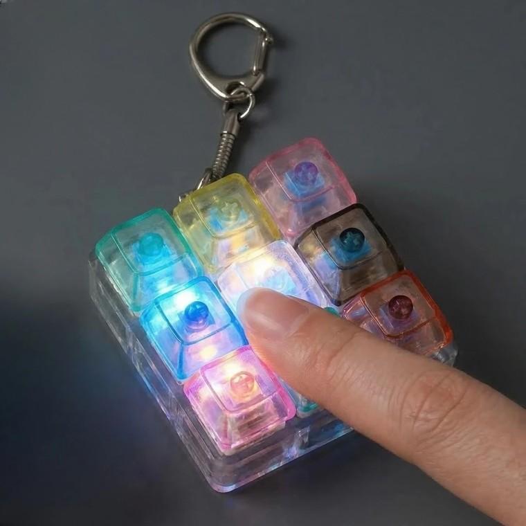 LED 키보드 키캡 키링 9구 기계식